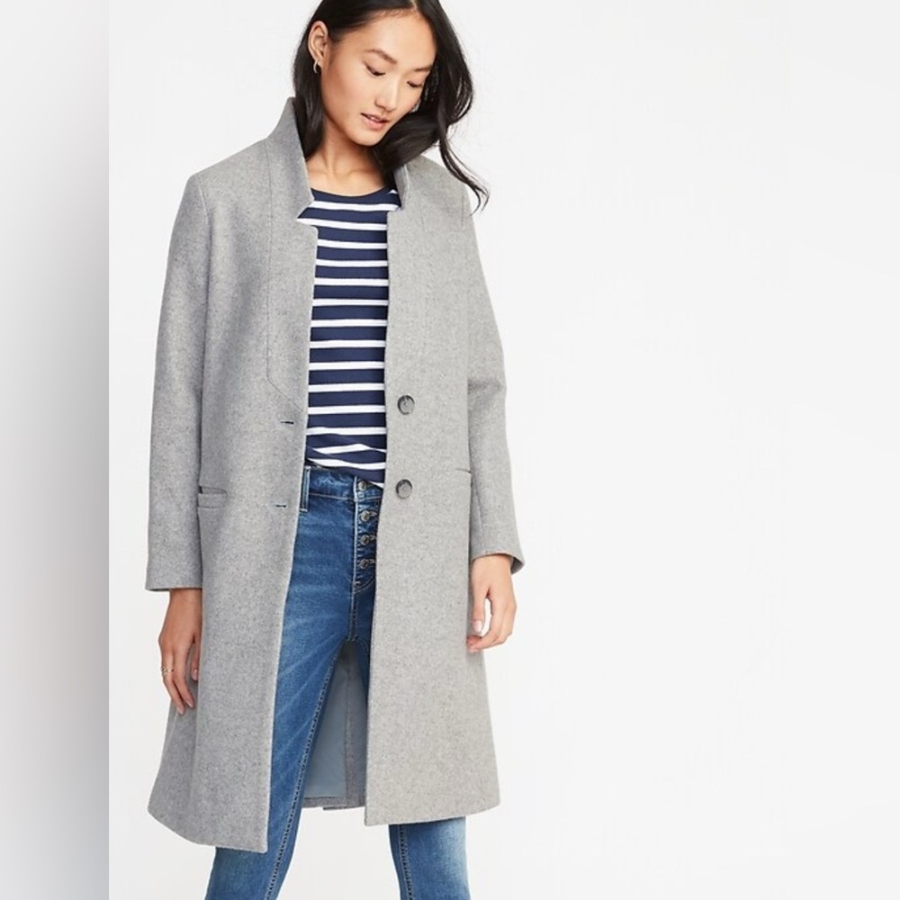 Brushed-Knit Long-Line Coat for Women
